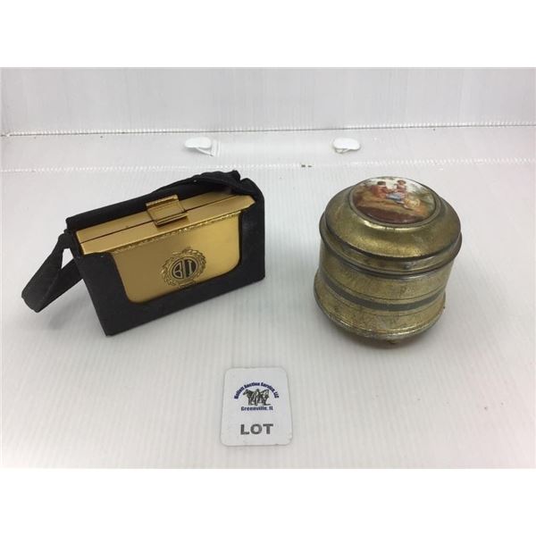 VINTAGE ELGIN LADIES COMPACT, MUSIC BOX