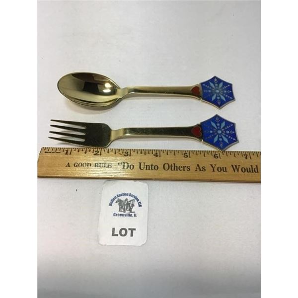JUL 1976 MICHELSEN STERLING CHRISTMAS FORK AND