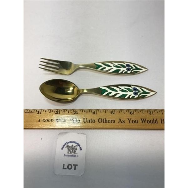 JUL 1970 MICHELSEN STERLING CHRISTMAS FORK AND