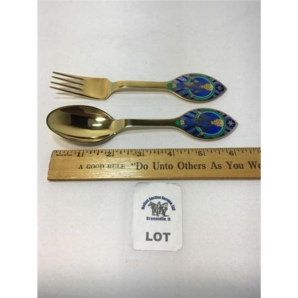 JUL 1984 MICHELSEN STERLING CHRISTMAS FORK AND