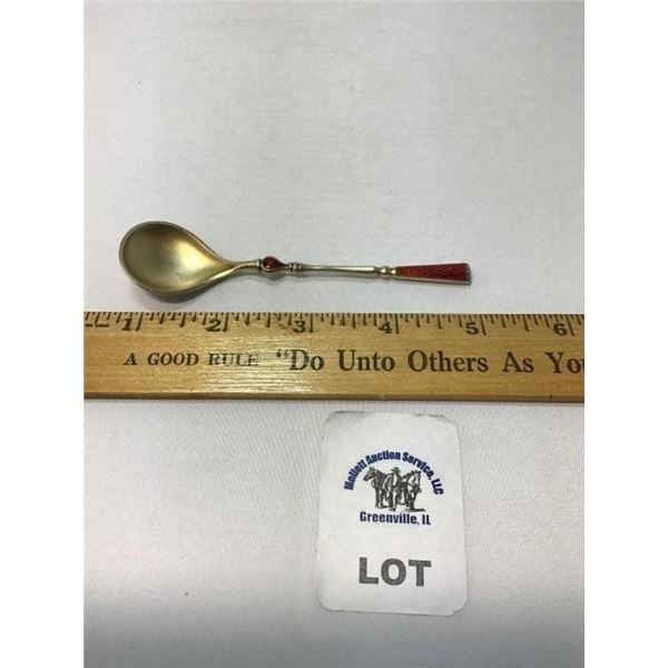 930 SILVER DAVID ANDERSEN ENAMELED SPOON