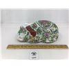 Image 1 : CHINESE PORCELAIN ROSE MEDALLION CAT PILLOW