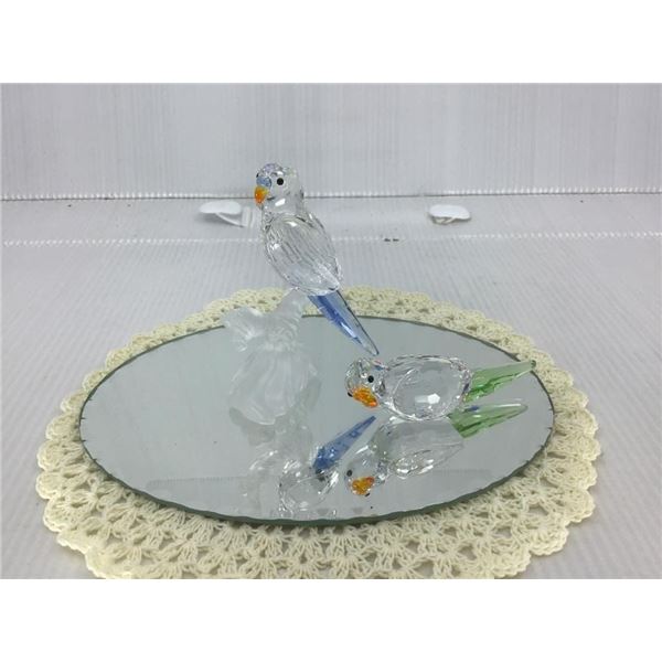 SWAROVSKI CRYSTAL PARROTS-mirror not included