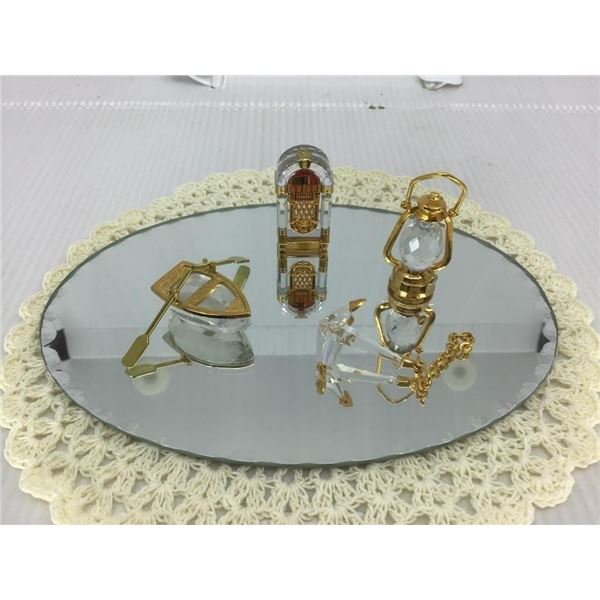 SWAROVSKI CRYSTAL & GOLD PCS-mirror not included
