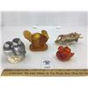 Image 1 : ONYX BULL, ROYAL COPENHAGEN OWLS, AMBER GLASS
