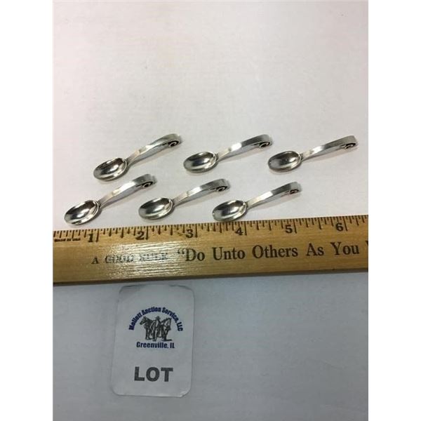 6 JENSEN DENMARK STERLING SLT SPOONS