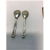 Image 2 : JENSEN STERLING SALT SPOONS ACORN PATTERN