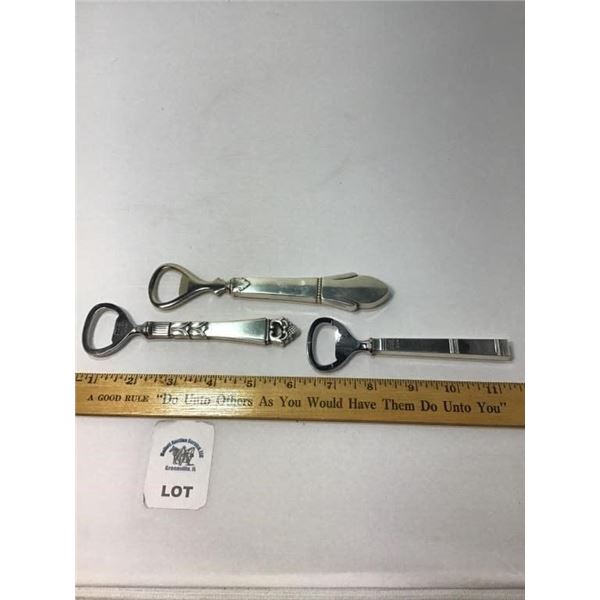 STERLING BOTTLE OPENERS