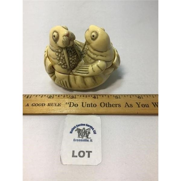 HARMONY KINGDOM WALRUS TEA FOR TWO FIGURINE