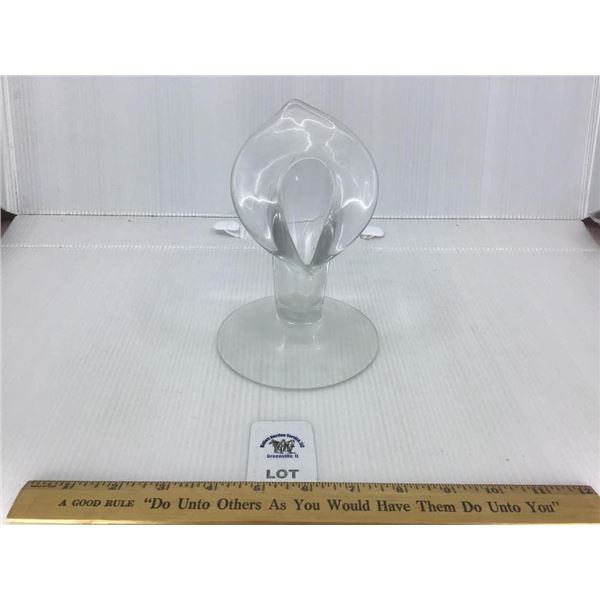 CAMBRIDGE GLASS CALLA LILY CANDLE HOLDER