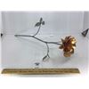 Image 1 : COPPER ROSE/ LONG STEM METAL BASE