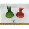 Image 1 : L E SMITH MOON & STARS GREEN CANDLE HOLDER,