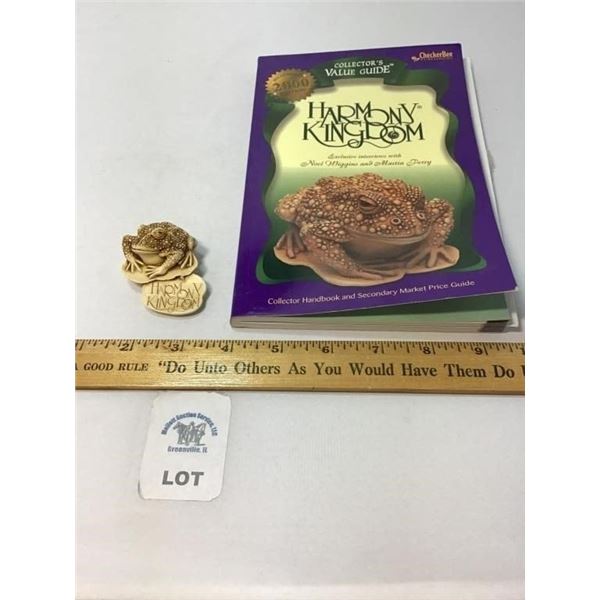 HARMONY KINGDOM  TOAD PIN AND BOOK