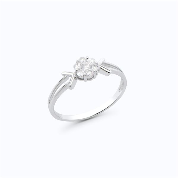 14KT White Gold 0.27ctw Diamond Ring