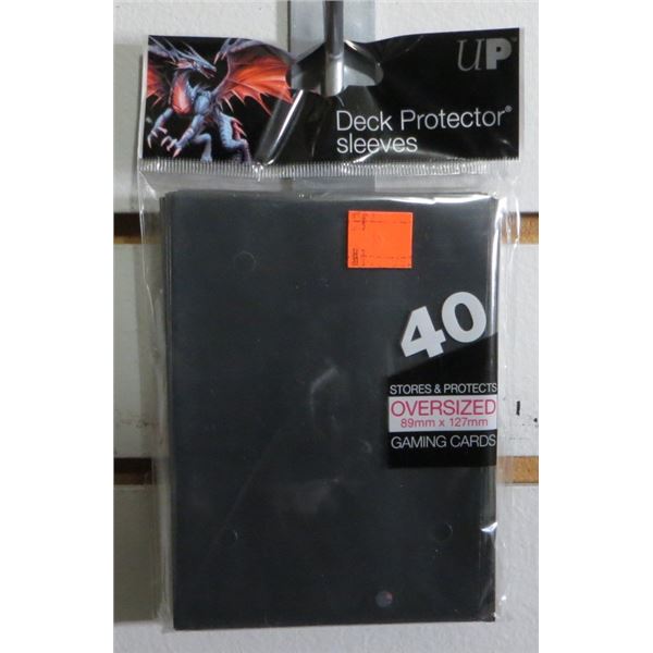 40 Oversized Deck Sleeves (89mm x 127mm) Black