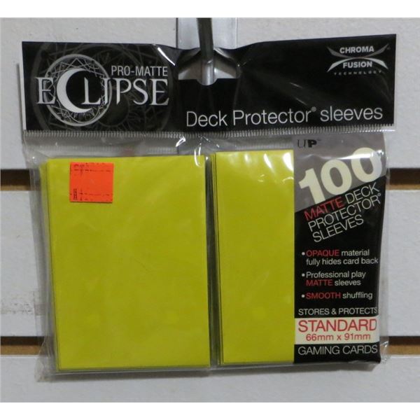 Ultra Pro - Eclipse Matte Deck Protectors - Standard Size - 100 Count Yellow