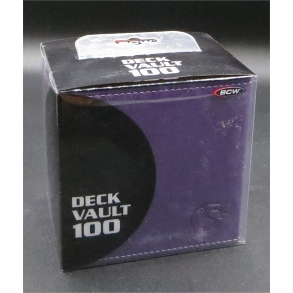 BCW Purple Deck Vault LX Leatherette Collectible Gaming Card Storage Box