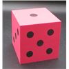 Image 1 : Single Large Foam Dice (1 Piece) - Red with Black