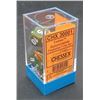 Image 1 : Polyhedral 7-Die Festive Lab Dice Chessex Dice Set - Autumn with White Numbers