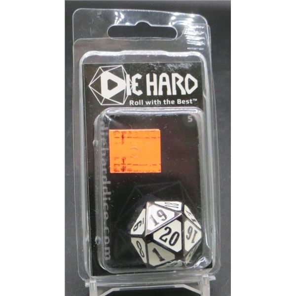 Die Hard Dice - Metal MTG Roll Down Counter Sinister White - D20