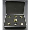 Image 1 : Die Hard Dice - RPG Metal Gunmetal with Yellow 94121 - Set of 7