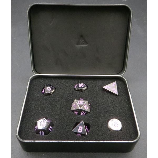 Die Hard Dice - RPG Sinister Chrome with Purple - Set of 7