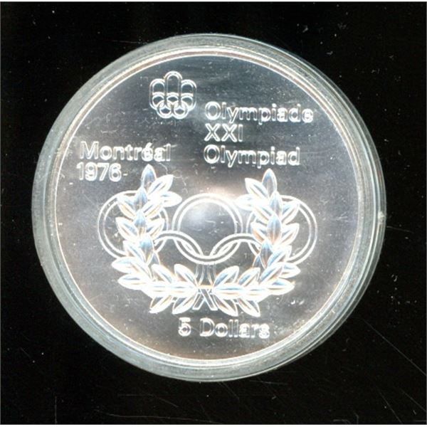 1976 Montreal Olympic Games Proof Silver $5 Coin Double Struck