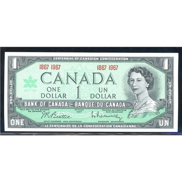 Canadian 1967 $1 One Dollar Centennial Banknote