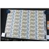 Image 2 : 1973 Canadian $1 uncut sheet 40 Banknotes With Original Roll Tube