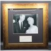 Image 1 : Joe Dimaggio NY Yankees Cut Autograph & Framed Photo Of Himself & Marilyn Monroe