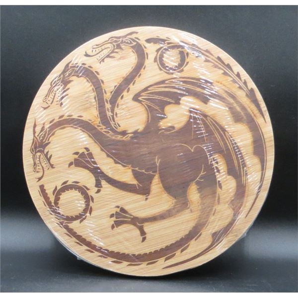 Game of Thrones House Targaryen Bamboo Cutting Board - Targaryen Dragon Sigil Motif - 9” x 