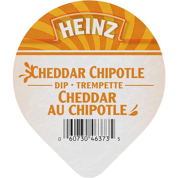 NEW CASE OF HEINZ CHEDDAR CHIPOTLE DIP CUPS