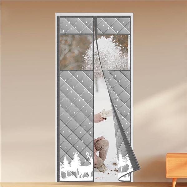 NEW MAGNETIC INSULATED DOOR CURTAIN FOR WINTER