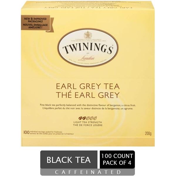 TWININGS EARL GREY INDIVIDUALLY WRAPPED TEA BAGS