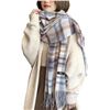 Image 1 : NEW TARTAN SCARF PLAID BLANKET KNITTED SCARF