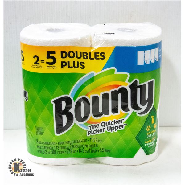 2 NEW DOUBLE ROLLS OF BOUNTY SELECT A SIZE