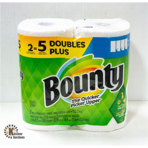 2 NEW DOUBLE ROLLS OF BOUNTY SELECT A SIZE