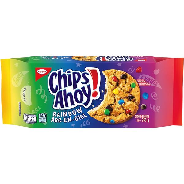 NEW 3 X 258G BAGS OF CHIPS AHOY! RAINBOW CHOCOLATE