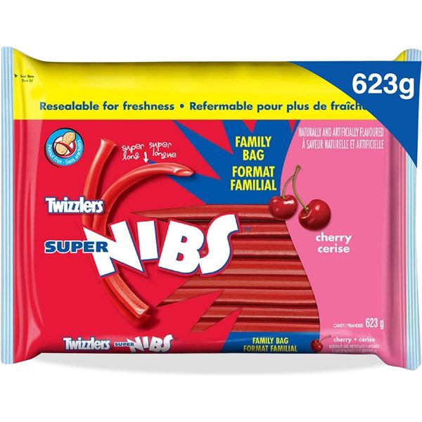 NEW 623G PACK OF TWIZZLERS SUPER NIBS - CHERRY