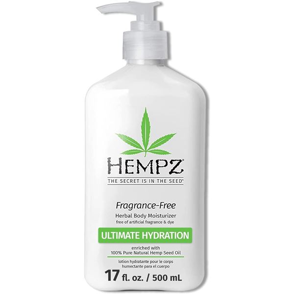 NEW HEMPZ FRAGRANCE-FREE HERBAL BODY MOISTURIZER