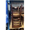 Image 2 : 4 DARK WOOD COMMERCIAL SLAT BACK RESTAURANT CHAIRS