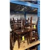 Image 1 : 7 DARK WOOD COMMERCIAL SLAT BACK RESTAURANT CHAIRS STYLE #2