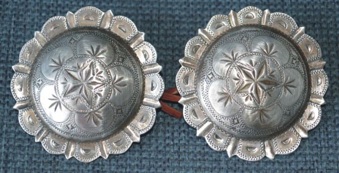 Frank Schultz 2 inch silver conchos