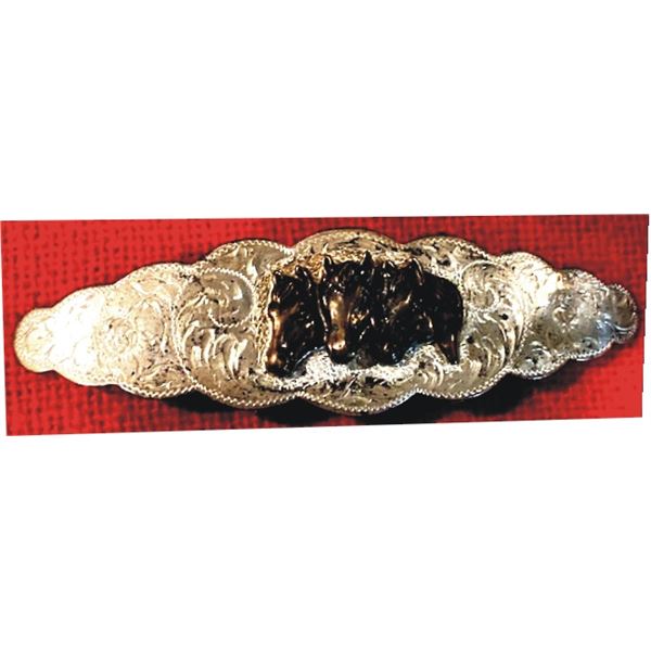 Diablo silver horse head belt buckle