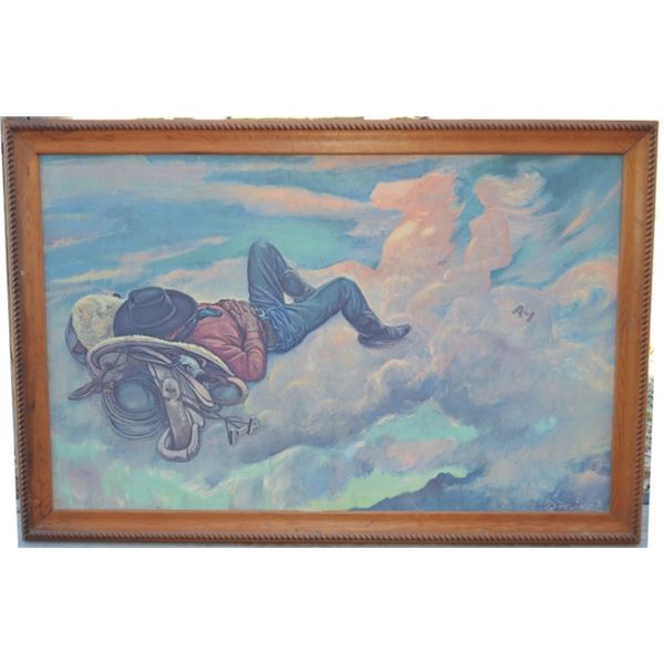 framed print, Cowboy’s Dream by L. Megafee