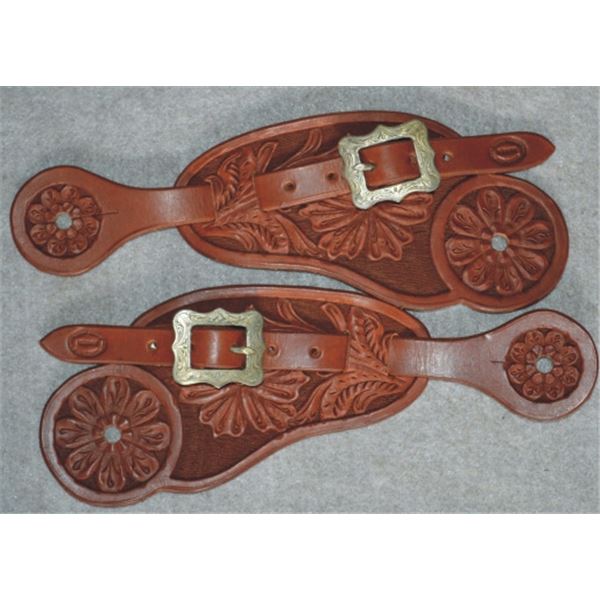 Casey Jordan tooled spur straps