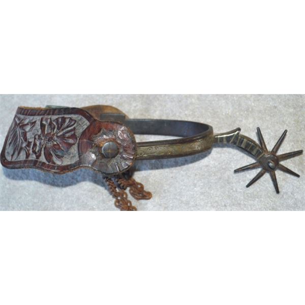 1880’s single silver inlaid spur