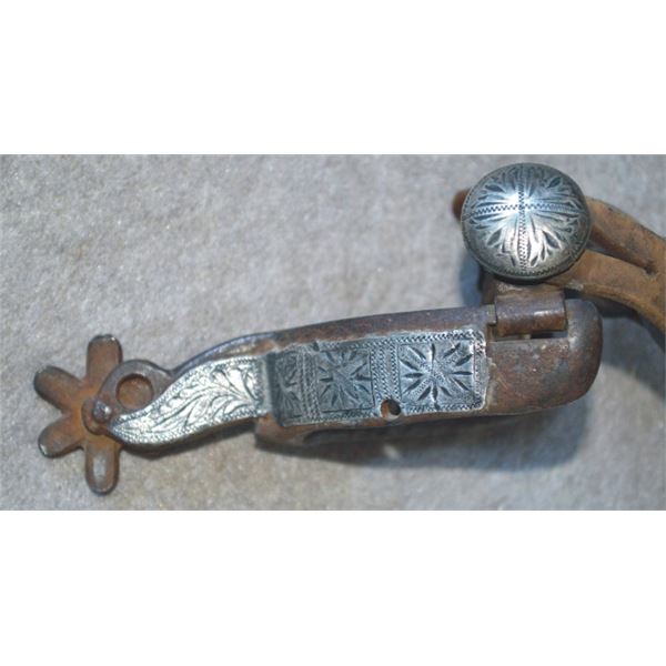 Crockett silver overlaid single spur
