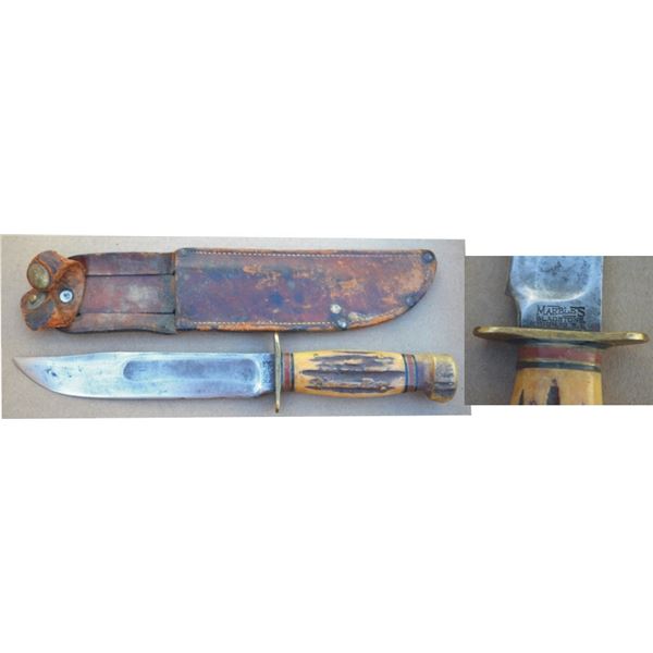 Marble’s knife, Gladstone, MI, 6” blade with bone handle