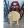 Image 1 : Cherry High Chair and Oak Stool